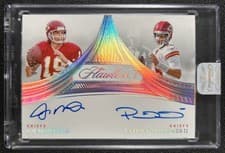 Joe Montana/Patrick Mahomes II 2025 Panini Flawless Flawless Dual Autographs card