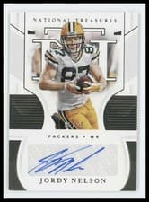 Jordy Nelson 2020 Panini National Treasures Signatures card