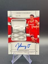 Johnny Davis 2022 Panini National Treasures Collegiate card