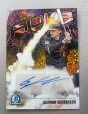 2025 Bowman Chrome Adios Autographs Gunnar Henderson #AAV-GH card