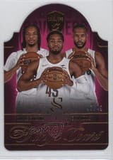 Darius Garland/Donovan Mitchell/Evan Mobley 2024-25 Panini Silhouette The Kings Court card