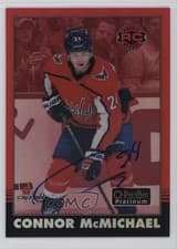 Connor McMichael 2021 O-Pee-Chee Platinum 2020 Update Retro Red Rainbow Autograph card