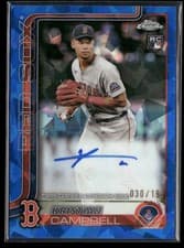 2025 Topps Chrome Update Sapphire Chrome Sapphire Autographs Kristian Campbell #USA-KC card