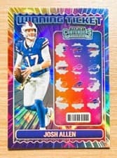 Josh Allen 2024 Panini Contenders Winning Ticket card