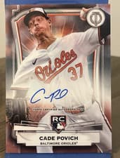 2025 Topps Tribute League Inauguration Autographs Cade Povich #LIA-CP card
