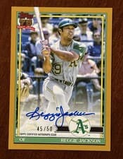2026 Topps 1991 Topps Autographs Reggie Jackson #91A-RJK card