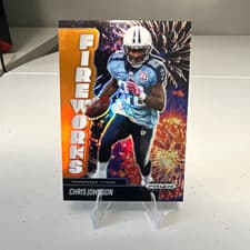 2025 Panini Prizm Black Fireworks Chris Johnson #22 card