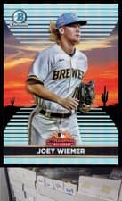 Joey Wiemer 2022 Bowman Chrome 2021 AFL Fall Stars card