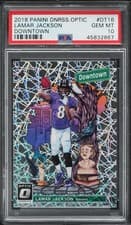 Lamar Jackson 2018 Donruss Optic Downtown card