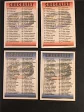 Checklist 1995 Topps card