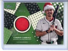 2025 Topps Holiday Holiday Relics Corbin Carroll #HR-CC card