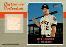 2019 Topps Heritage Clubhouse Collection Relics Alex Bregman #ABR