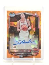 2025-26 Bowman Sapphire Chrome Prospect Autographs Sapphire Isiah Harwell #CPA-IH card