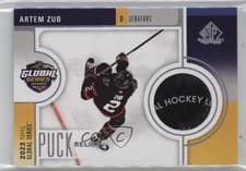 2024-25 SP Game Used 2023 Global Series Sweden Puck Relics Artem Zub #GSP-AZ card