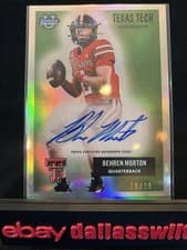 2025 Bowman University Chrome 1955 Bowman Football Autographs Behren Morton #55AV-BM card