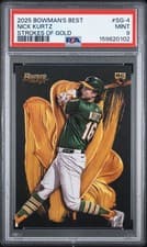 2025 Bowman's Best Strokes of Gold Nick Kurtz #SG-4 card