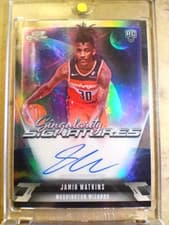 2025-26 Topps Cosmic Chrome Singularity Signatures Jamir Watkins #SS-JW card