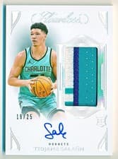 Tidjane Salaun 2024 Panini Flawless Vertical Patch Autograph card
