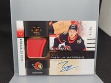 2024-25 Upper Deck Ultimate Collection Rookie Signature Premium Materials Zack Ostapchuk #RSM-ZO card