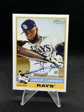 2025 Topps Heritage Real One Autographs Junior Caminero #ROA-JC card