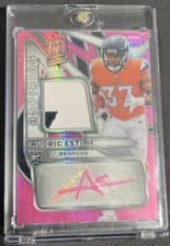 2024 Panini Spectra Aspiring Patch Autographs Audric Estime #APA-AEE card