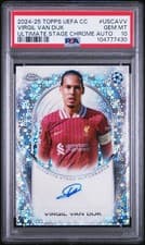 Virgil van Dijk 2024 Topps UEFA Ultimate Stage Chrome Autograph card