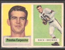 Preston Carpenter 1957 Topps card