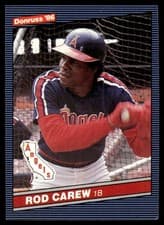 Rod Carew 1986 Donruss card