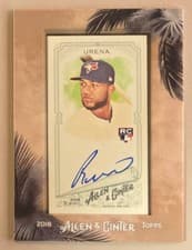 Richard Urena 2018 Topps Allen & Ginter Framed Mini Autographs card