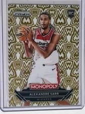 Alexandre Sarr 2024-25 Panini Prizm Monopoly Millionaire White card