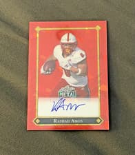 2025 Leaf Metal 92 Autographs Rashad Amos #92L-RA1 card