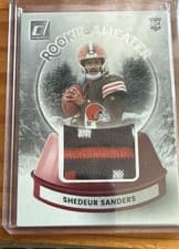 Shedeur Sanders 2025 Donruss Rookie Holiday Sweater card