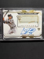 2025 Topps Inception MLB First Milestone Autograph Relics Christian Koss #FMAR-CK card