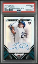 Cal Raleigh 2022 Topps Finest Rookies Design Variation Autographs card