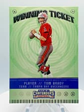 2020 Panini Contenders Winning Ticket Tom Brady Red #WT3 card
