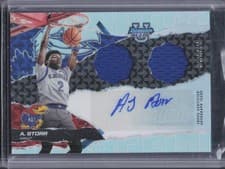 2024-25 Bowman's Best University Prospect Dual Relic Autographs AJ Storr #PDRA-AS card