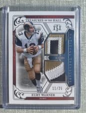 2025 Panini National Treasures Treasures of the Hall Kurt Warner #3 card