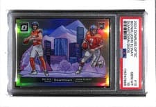 Bo Nix / John Elway 2024 Panini Donruss Optic Downtown Duos card