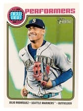 Julio Rodriguez 2023 Topps Heritage New Age Performers card