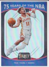 Trae Young 2021 Panini Select 75 Years of the NBA card