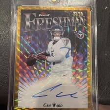 2025 Finest Finest Freshman Autographs Cam Ward #FFA-CW card