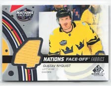 2025-26 SP Game Used 2025 4 Nations Face-Off Fabrics Gustav Nyquist #4N-GN card