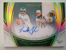 2025 Panini Immaculate Clutch Time Signatures Randall Cunningham #CTS-RCM card