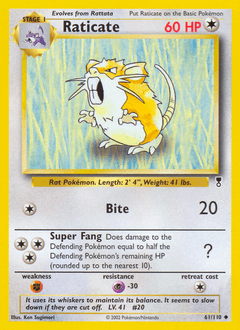 Raticate Legendary Collection card