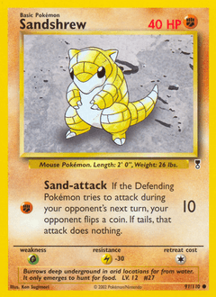 2002 Legendary Collection Sandshrew #91