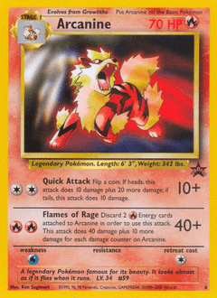 Arcanine Wizards Black Star Promos card