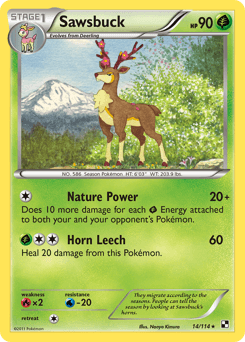 Sawsbuck Black & White card