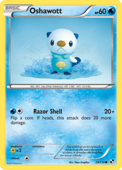 Oshawott Black & White card