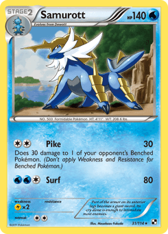 Samurott Black & White card