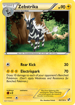 Zebstrika Black & White card